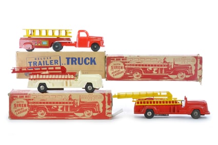 Marx Fire Truck Set of 3 Boxed Toys