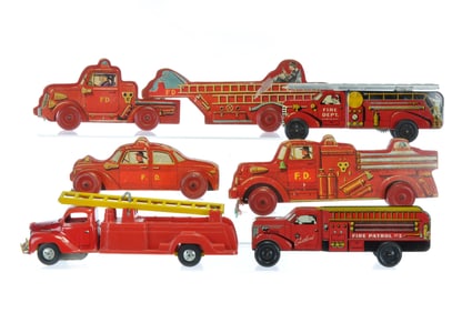 Courtland and Wood 50s Fire Toy Set of Six