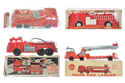 Four Large Andy Gard and Lido Plastic Toys Boxed Toys