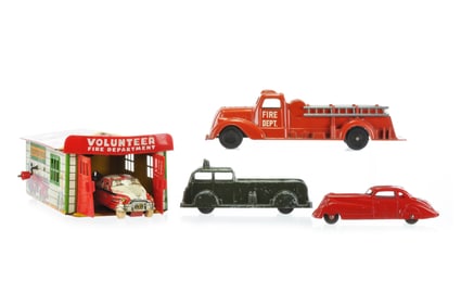 Marx Fire Department, Metal Masters, and Tootsietoy Set of 5