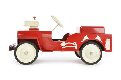 Structo Fire Dept. No. 26 Pumper Fire Truck Small Child's Push Car