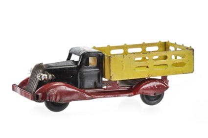 Marx Pressed Steel Stake Truck w/Batt. Op. Headlights