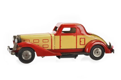 Marx A-7132 Pressed Steel Deluxe Coupe w/Batt. Op. Lights