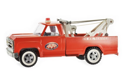 Tonka 1950s No. 2518 AA Wrecker Truck in Orange