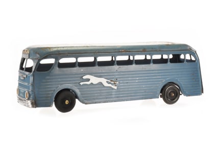 Keystone #228 Pressed Steel Greyhound Bus Windup Toy