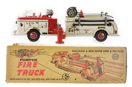 Marx No. 2642 Pumper Fire Truck Boxed