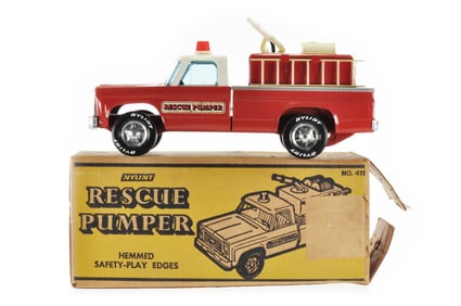 Nylint Pressed Steel No. 411 Rescue Pumper Chevy Cab Pickup Boxed