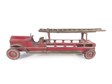 Turner Toys Pressed Steel Fire Ladder 1920s