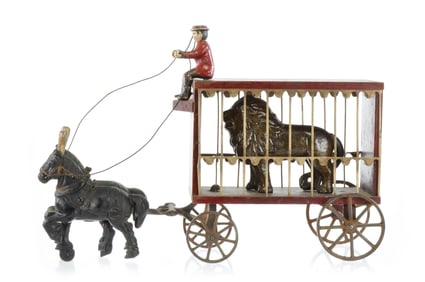 Arcade Toys Horse Drawn Circus Cage with Lion