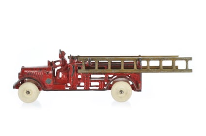 Large 1936 Arcade Toys Fire Ladder Truck