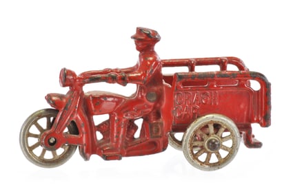Hubley Red Crash Car Cast Iron