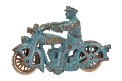 Blue Harley Davidson Cop Motorcycle