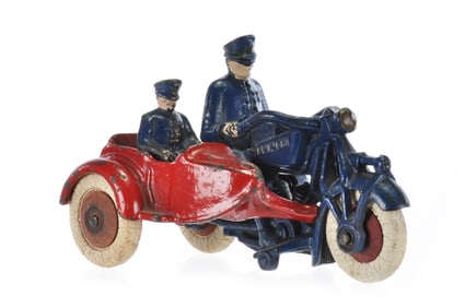 Champion Motorcycle with Sidecar and Rider, Extra Clean