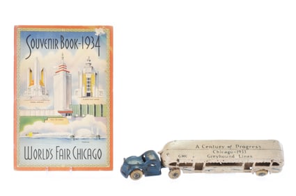 GMC Greyhound Century of Progress Bus and Souvenir Book