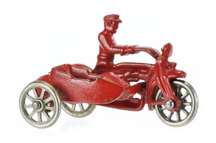 Near Mint Red Hubley Cop Motorcycle