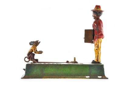 Hubley Organ Grinder/Monkey Bank Cast Iron Mechanical Bank #208