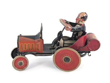 Louis Marx Tin Litho Coo Coo Windup Car Does Not Work