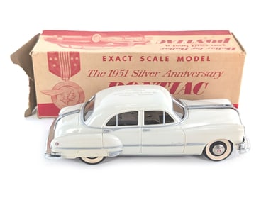 Incredible Windup Aluminum Model Toy Inc. Promo Car Stamped on Top Boxed