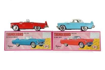 1956 Thunderbird Tin Convertible and Hardtop, Japan Boxed