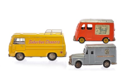 Urban Cleaners SAN, Armored Truck and Milk Japanese Tin Vans