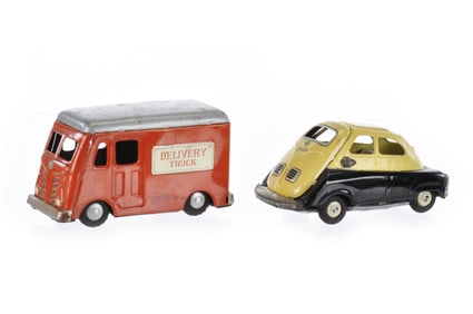 Tin BMW Isetta and Delivery Truck from Japan
