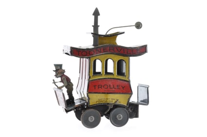 Toonerville Trolley by H. Fischer and Nifty Toys, Tin Windup