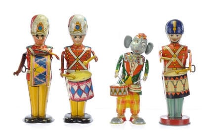 Tin Windup Drummer Toys by Marx, Chein, and TPS