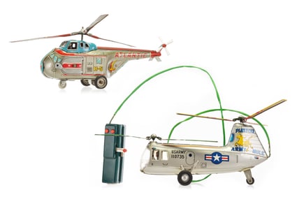 Cragstan ALPS Piasecki Army Mule & Atlantic Helicopters Japanese Tin