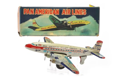 Momoya Pan American Airlines Tin Strato Clipper Toy Boxed