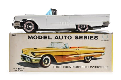 Bandai #702 Tin Friction White Ford Thunderbird Boxed