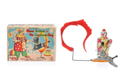 Rosco and TPS Clown Trainer and Dog Tin Windup