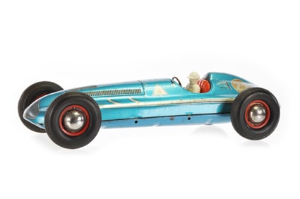 Tippco Blue Race Car #22 Tin Friction with Siren