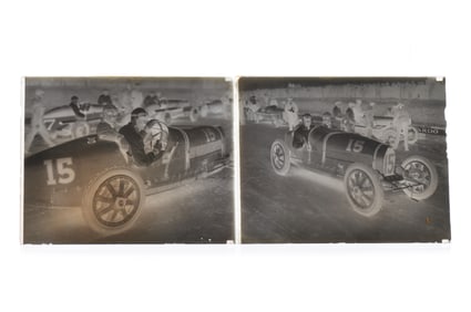 Original Negative / Photo of Armond Pugh and Wilson Bugatti Type 35