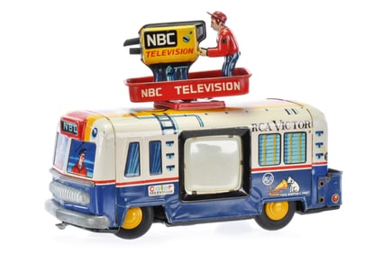 NBC Television Color Van with RCA Victor Tin Car Yonezawa Japan