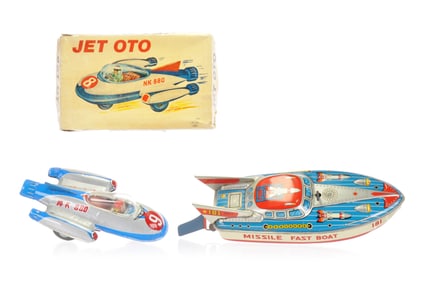 Jet Oto NK 880 and Missile Fast Boat, Japan Tin