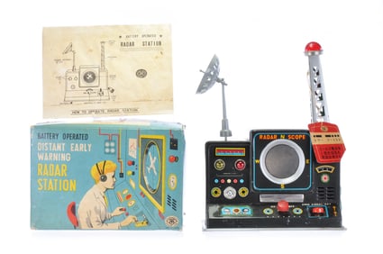 Radar Station N Scope Tin Boxed Toy by Modern Toys, Japan