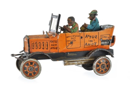 Amos N Andy Fresh Air Cab by Marx Tin Windup