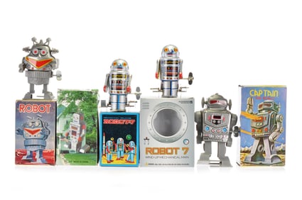 Fun-Sized Robot Toy Lot of 5