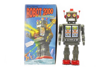 Robot 2000 Millennium Robot Tin and Plastic Toy