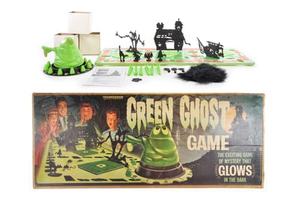 1965 Green Ghost Glow In the Dark Board Game Transogram Company Inc.