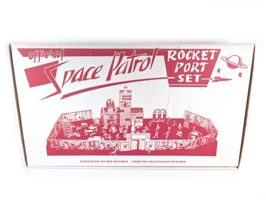 Marx Rex Mars Space Patrol Rocket Port Playset & Tom Corbett Space Patrol Reproduction Box