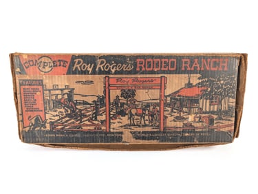 Marx 1950s Roy Rogers Rodeo Ranch Playset No. 3992 Original Box
