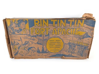 Marx 1950s Rin Tin Tin Fort Apache Playset No. 3627 Original Box