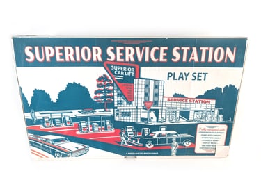 Superior Service Station Playset No. 1000 Reproduction Box