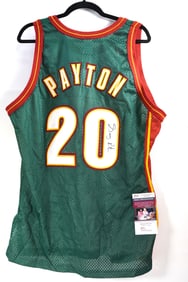 Gary Payton No. 20 AUTOGRAPHED Jersey Seattle Sonics w/COA