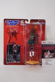 Vin Baker No. 42 AUTOGRAPHED Action Figure Seattle Sonics w/COA