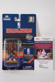 Grant Hill No. 33 AUTOGRAPHED Action Figure Detroit Pistons w/COA