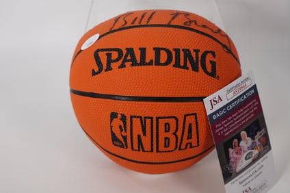 Bill Bradley AUTOGRAPHED Small Basketball Panel w/COA