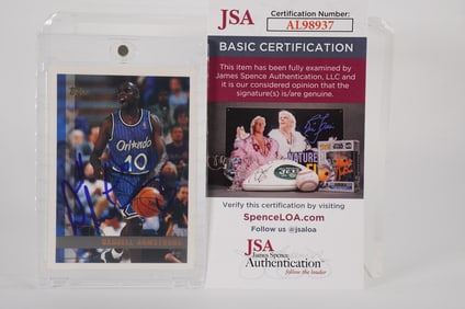 Darrell Armstrong No. 10 AUTOGRAPHED Trading Card Orlando Magic w/COA