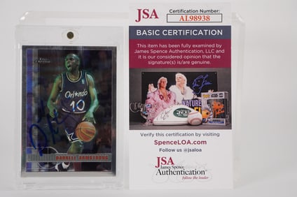 Darrell Armstrong No. 10 AUTOGRAPHED Trading Card Orlando Magic w/COA
